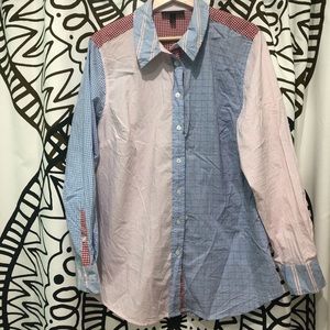 Lane Bryant Mixed Pattern Button Down